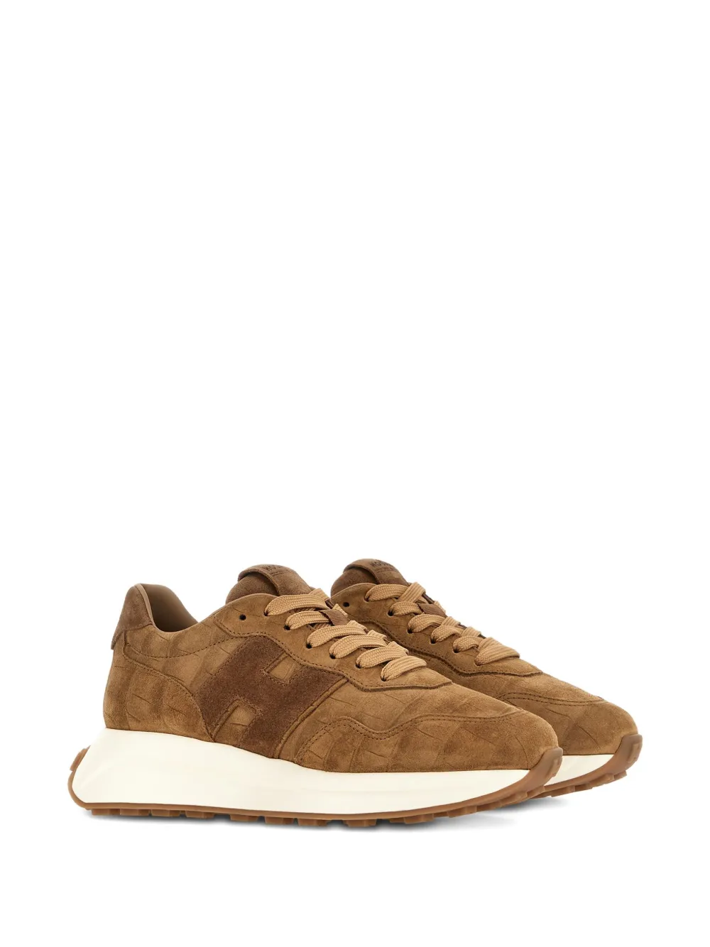 Hogan Leren sneakers - Bruin