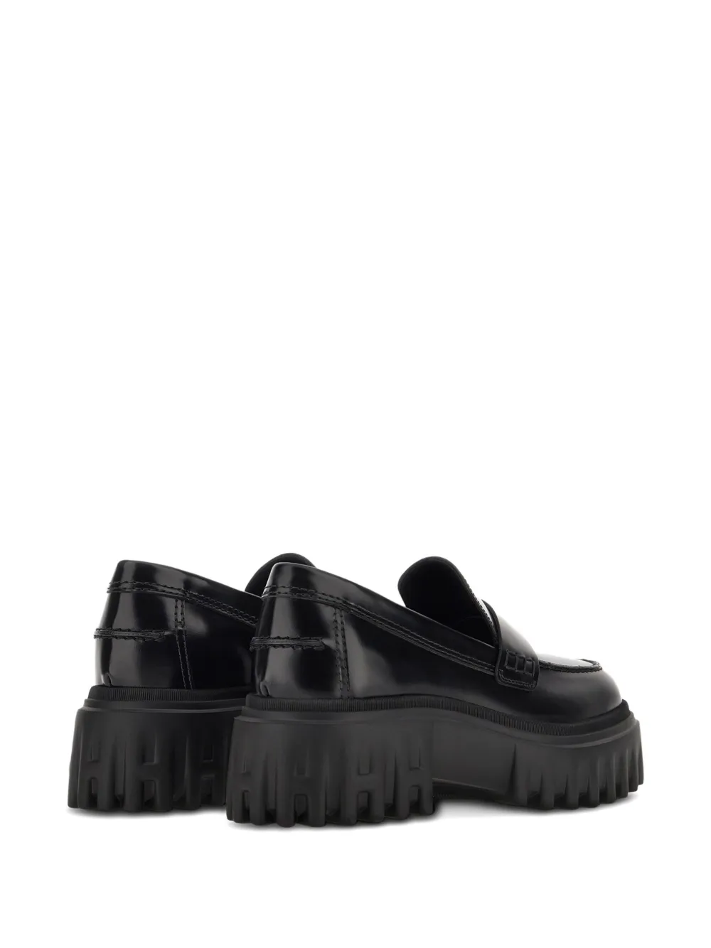 Hogan leather loafers Black
