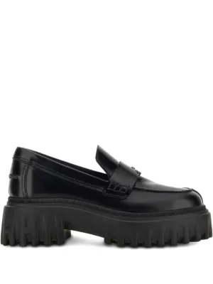 Prada Monolith レザーローファー | ブラック | FARFETCH JP
