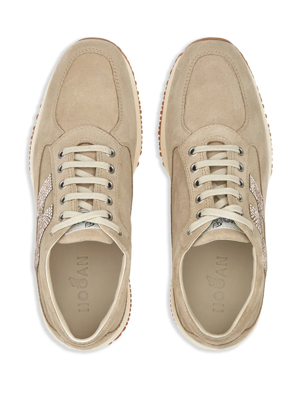Hogan Leren sneakers Beige