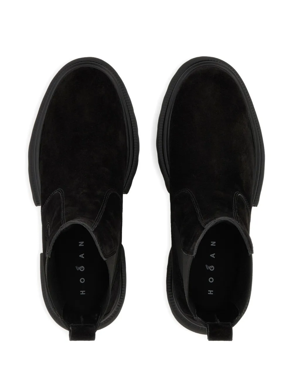 Hogan Elastic-panel Chelsea Boots In Black