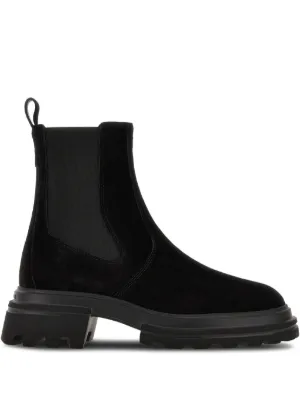 panelled suede sneakers