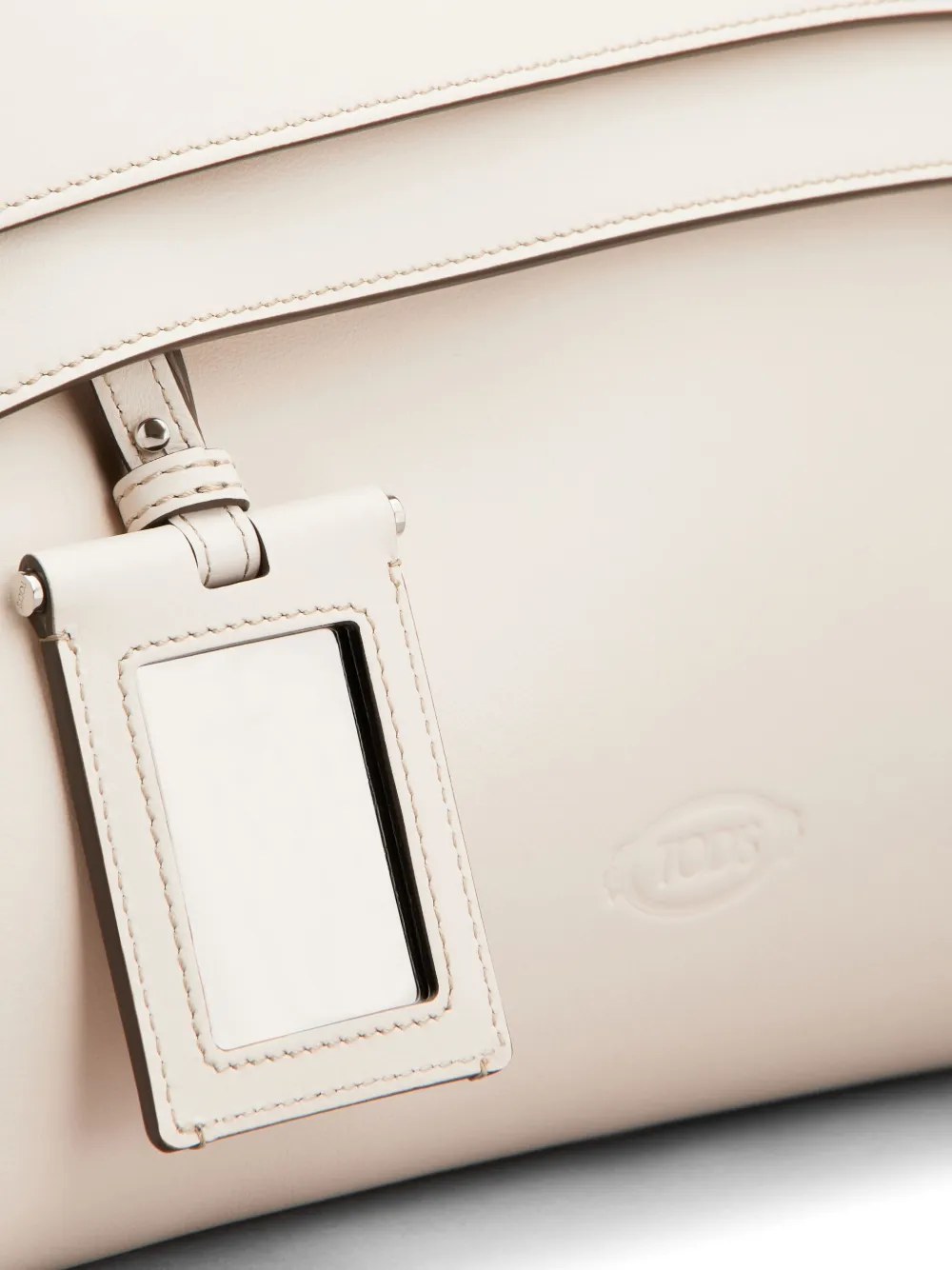 Tod's Flap-detail Leather Shoulder Bag In White