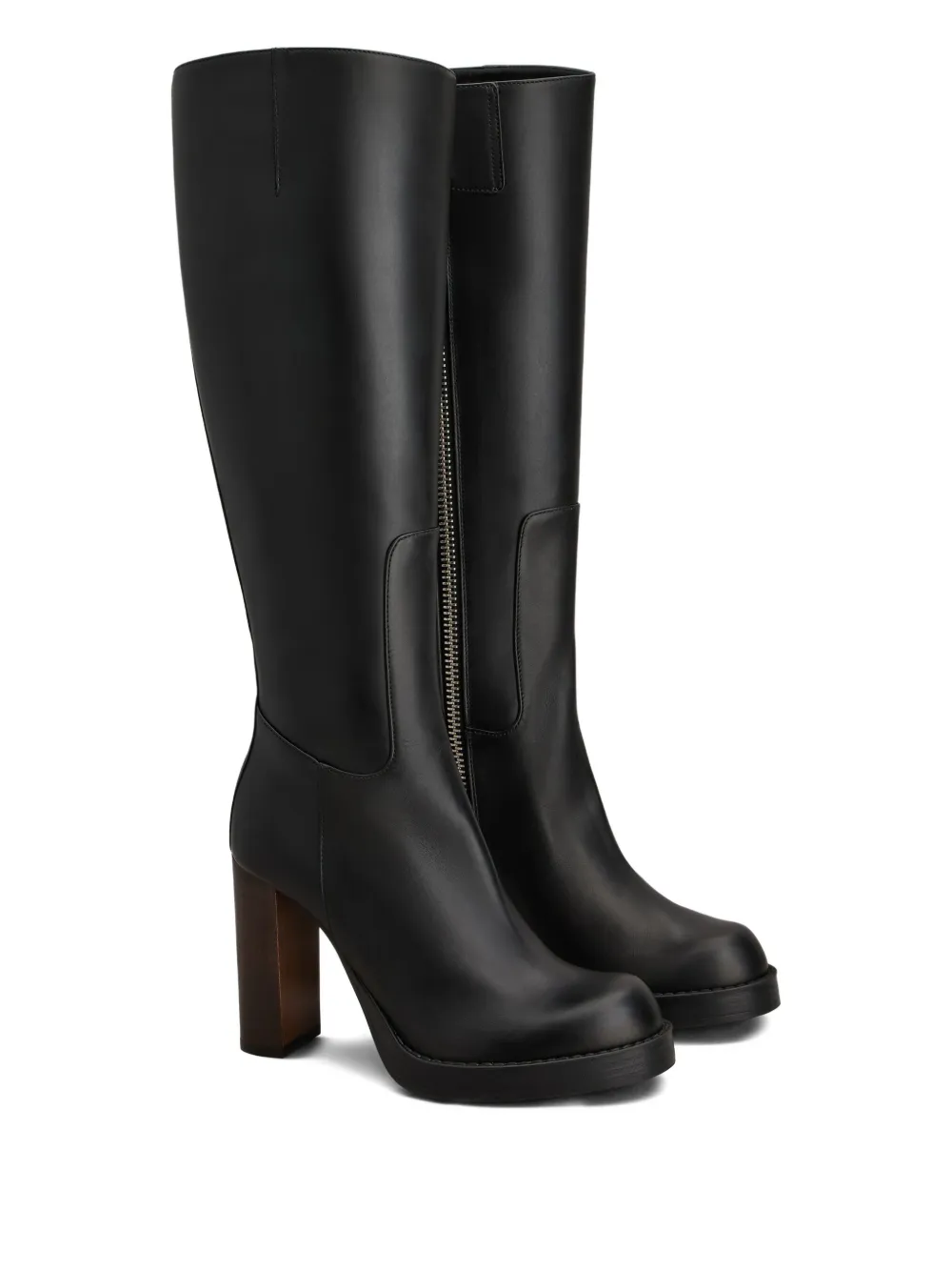 Tod's 90mm Button Zip Boots In Black