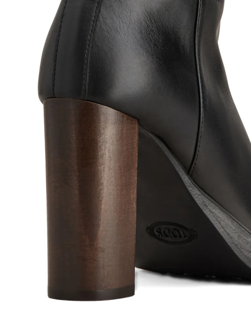 Tod's 90mm Button Zip Boots In Black