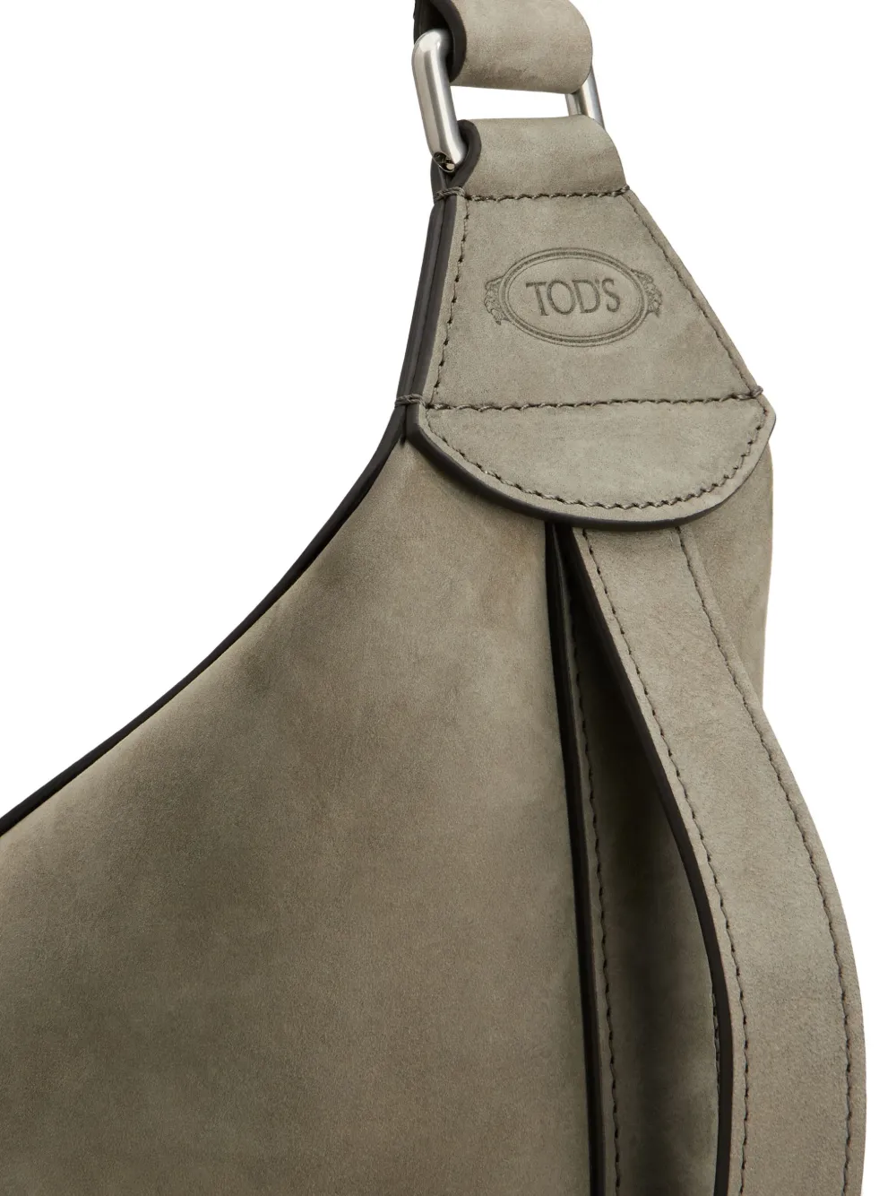 Tod's Suede Leather Shoulder Bag In Neutral