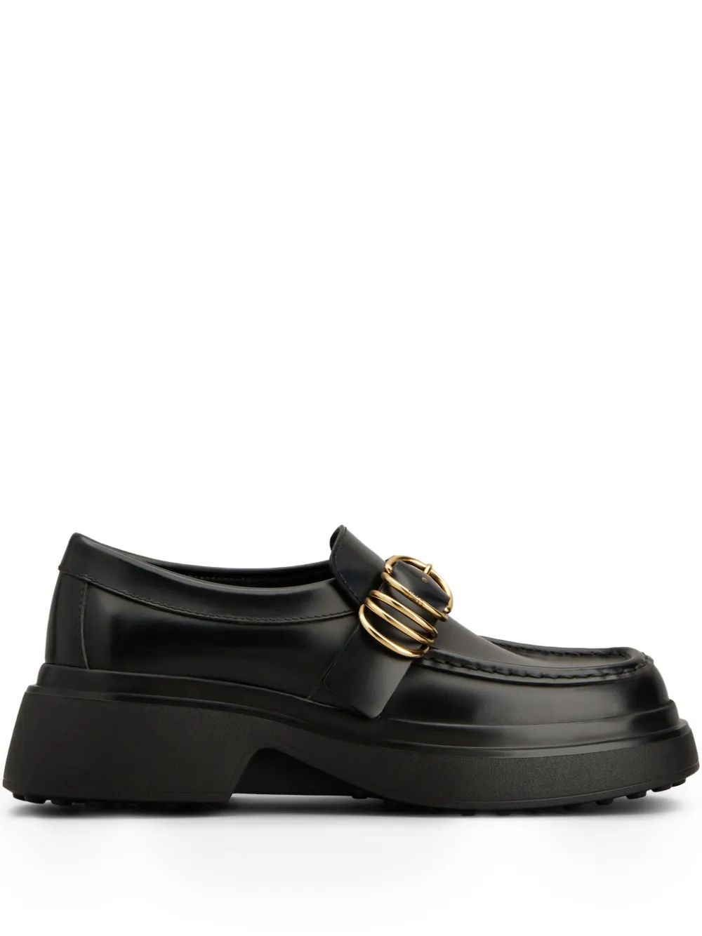 Tod's leather loafers Black
