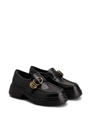 ケ*ト様 ✨美品✨TOD'S トッズ ダブルT ローファー モカシン ブラック TOD'S TODS トッズ ローファー Kate ケイト XXW02E0IH20GOC