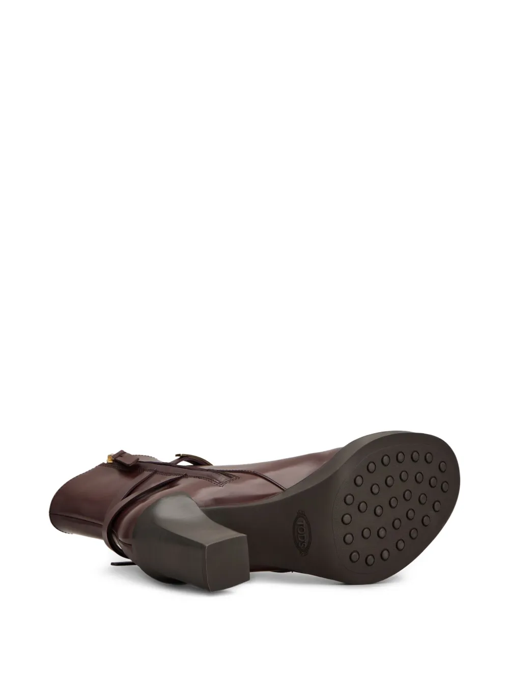 Tod's logo-plaque ankle boots Brown