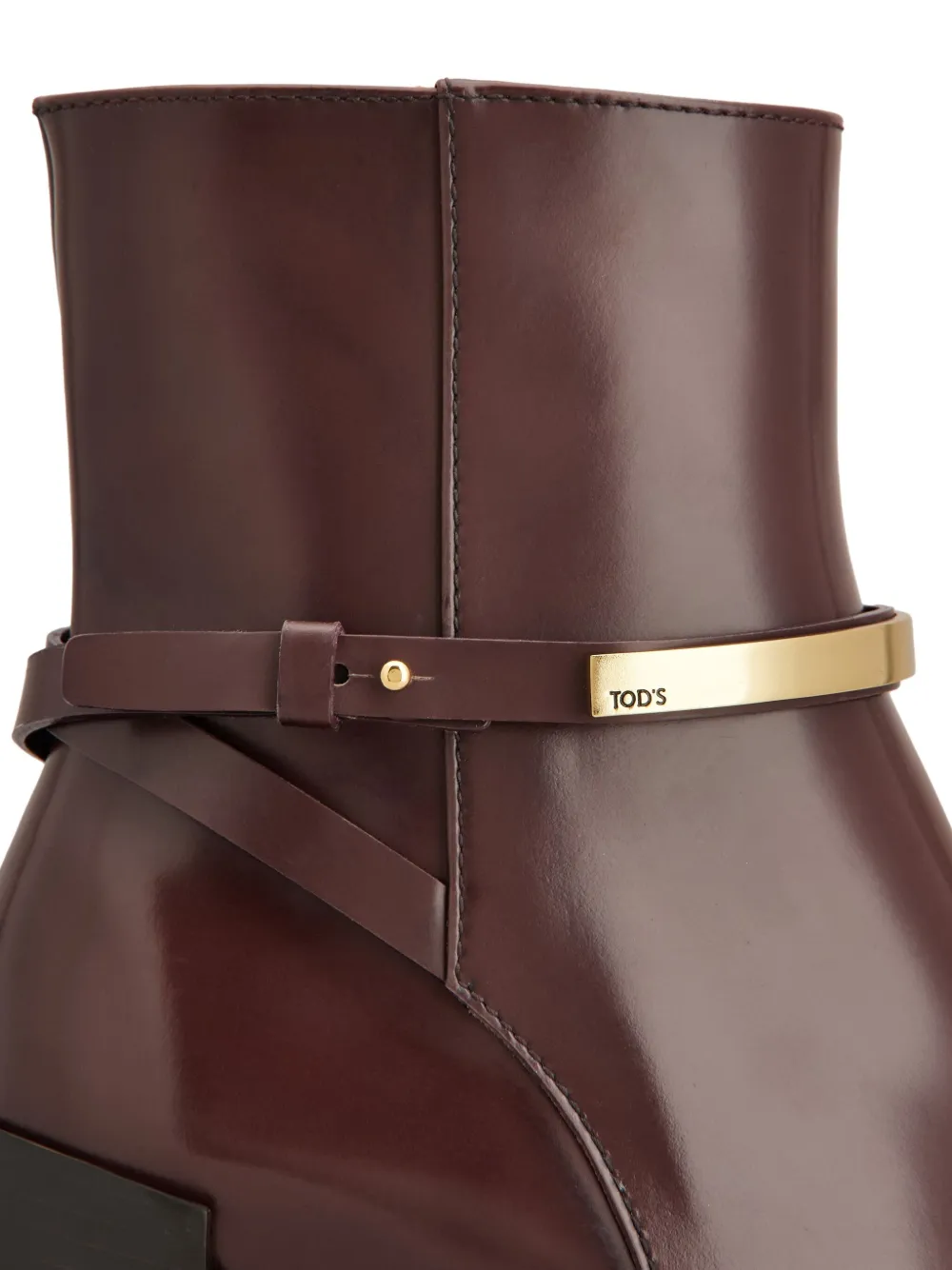 Tod's logo-plaque ankle boots Brown
