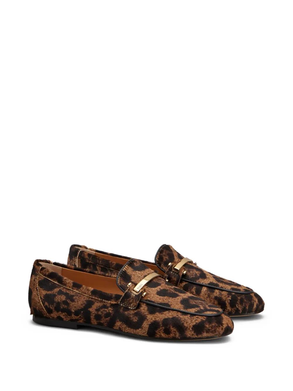 Tod's Loafers met luipaardprint - Bruin