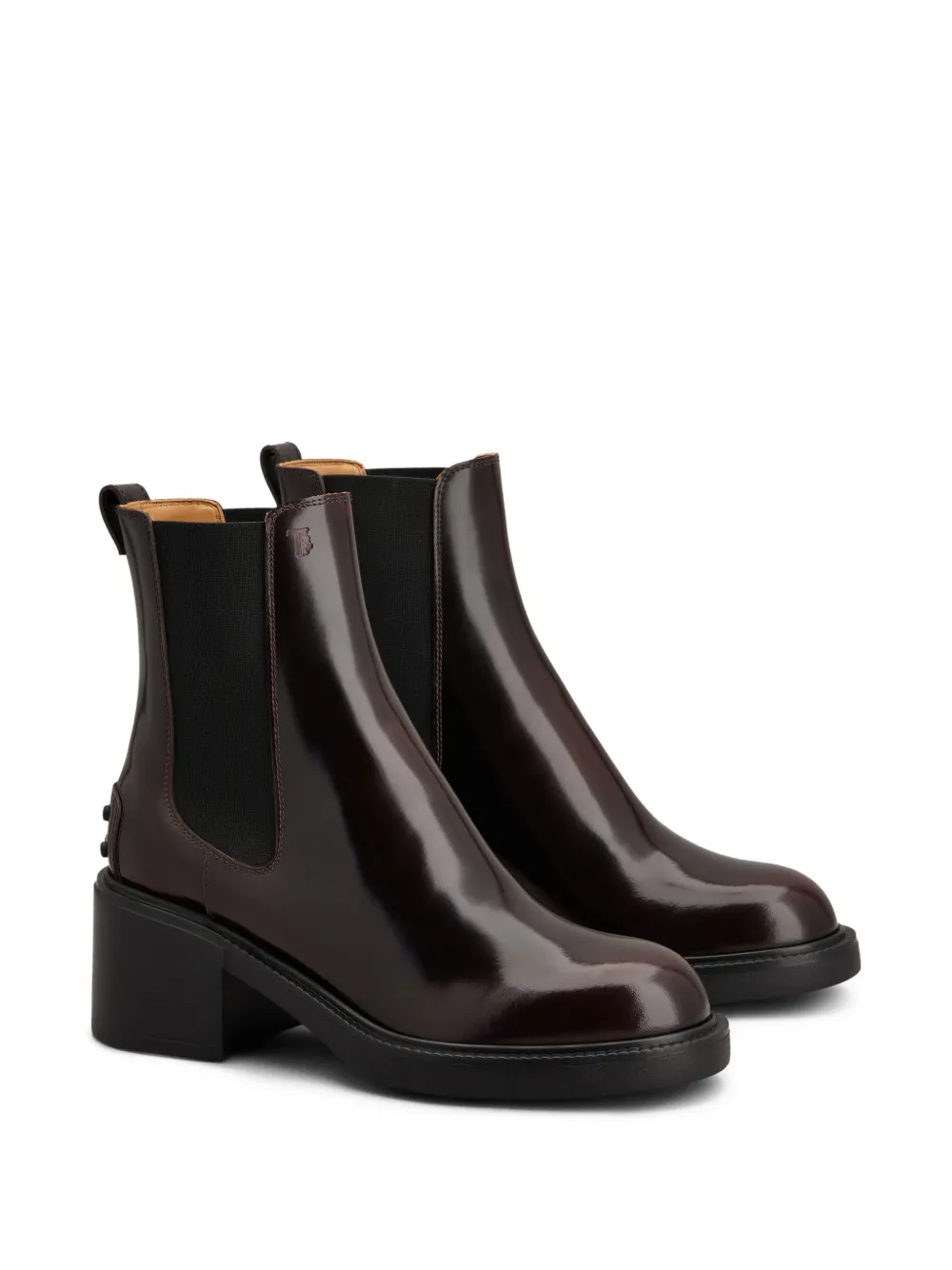 Tod's 60mm Leather Chelsea Boots In Red