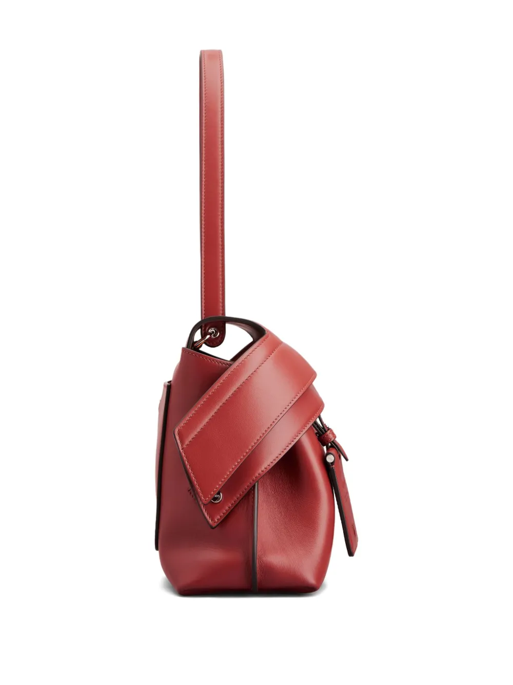 Tod's Leather Flap Shoulder Bag In Red