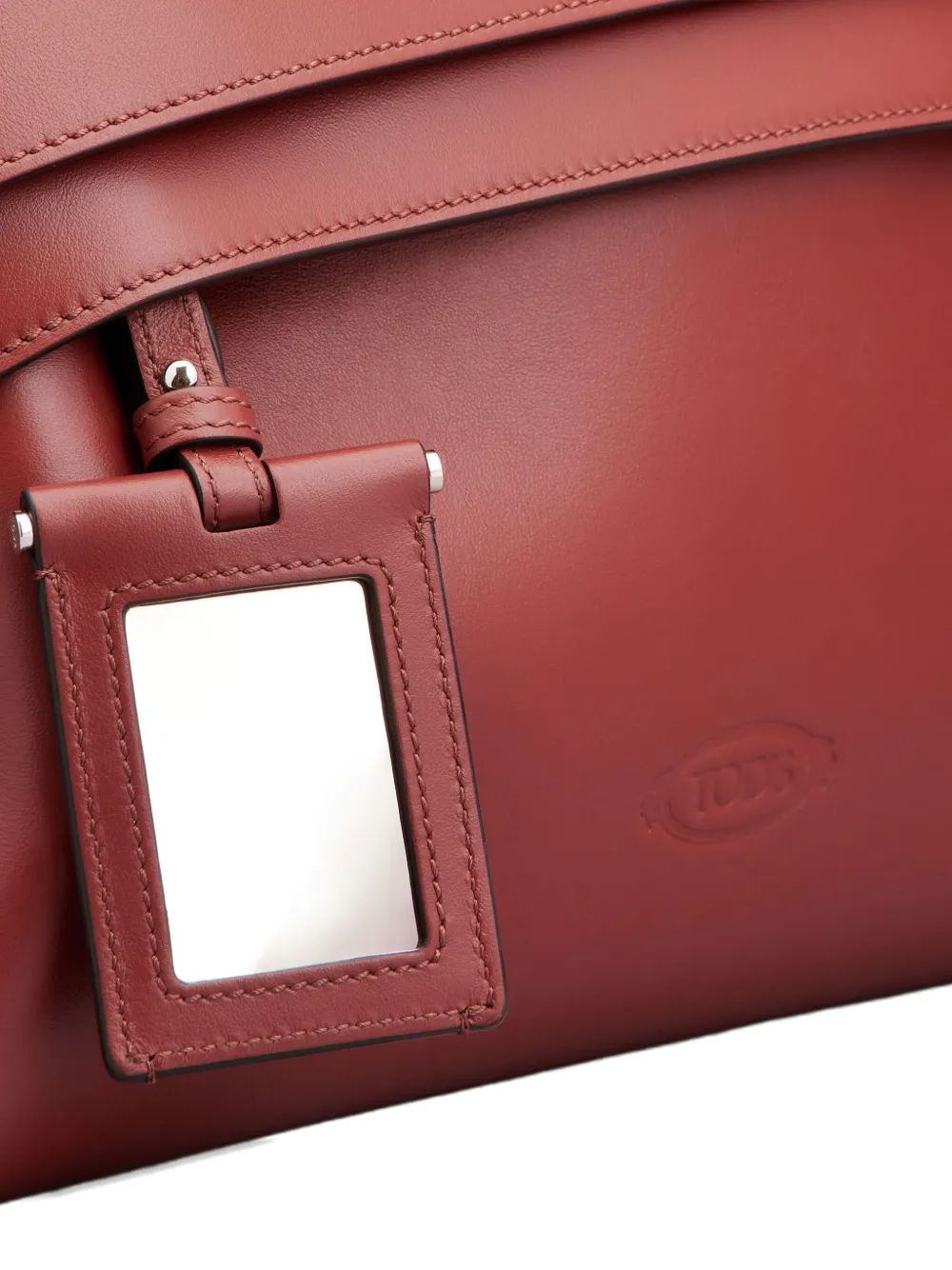 Tod's Leather Flap Shoulder Bag In Red