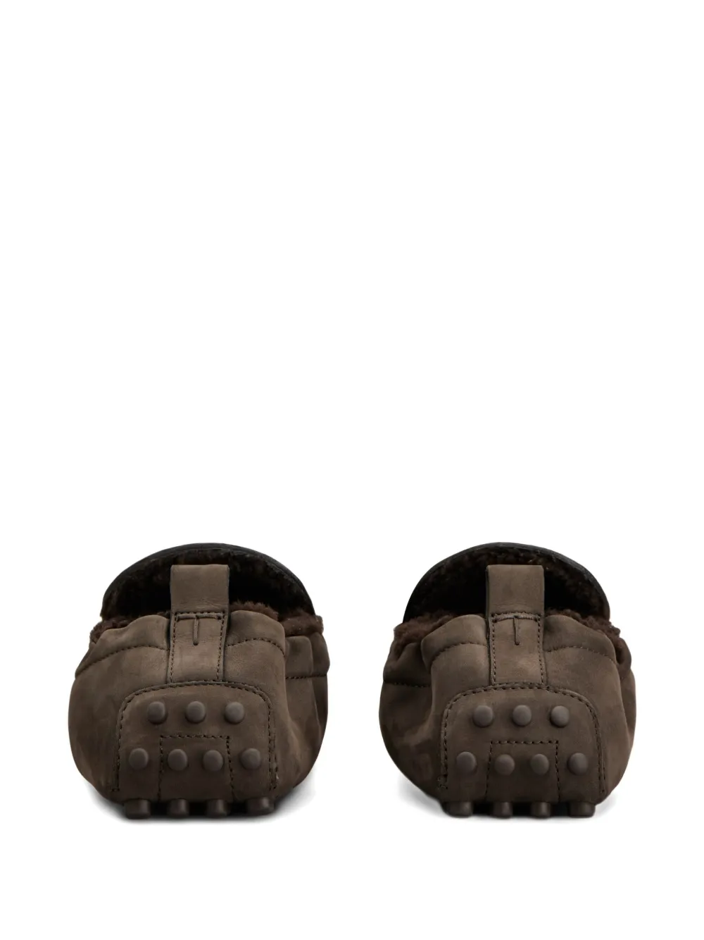Tod's Gommino Mocassino Glove In Nabuk In Burgundy