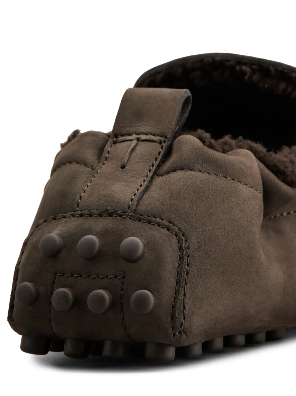 Tod's Gommino Mocassino Glove In Nabuk In Burgundy
