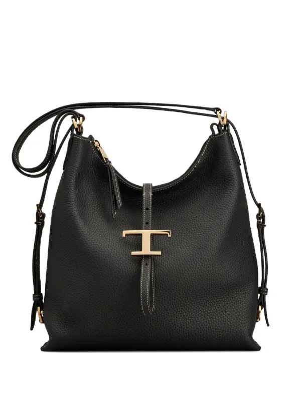 Tod's T Timeless Shoulder Bag in Leather Small in Black