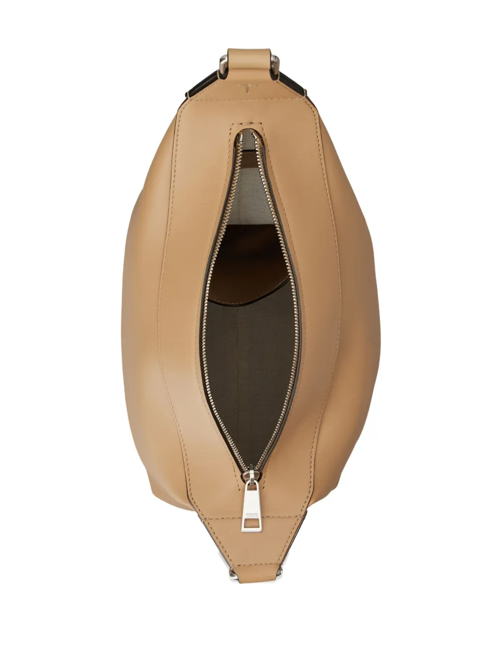 Tod's Asymmetrische leren schoudertas Bruin