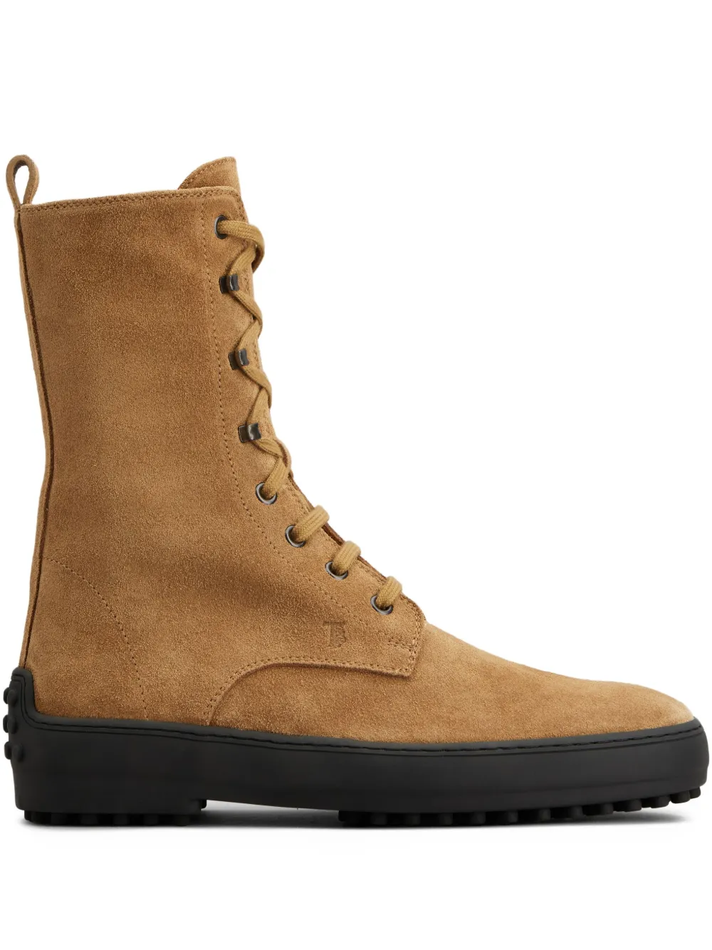 Tod's suede combat boots Neutrals