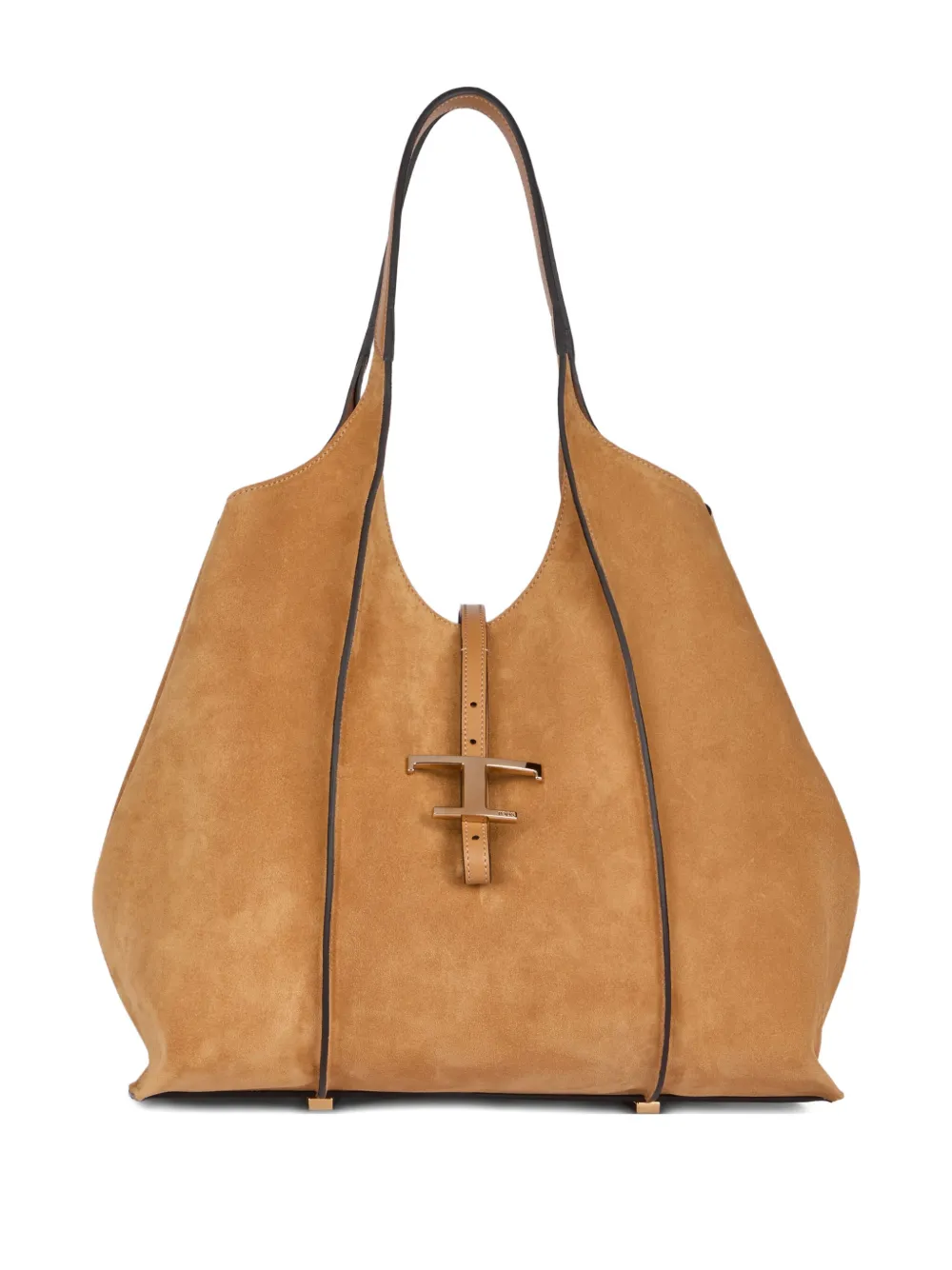 T-Timeless suede shoulder bag