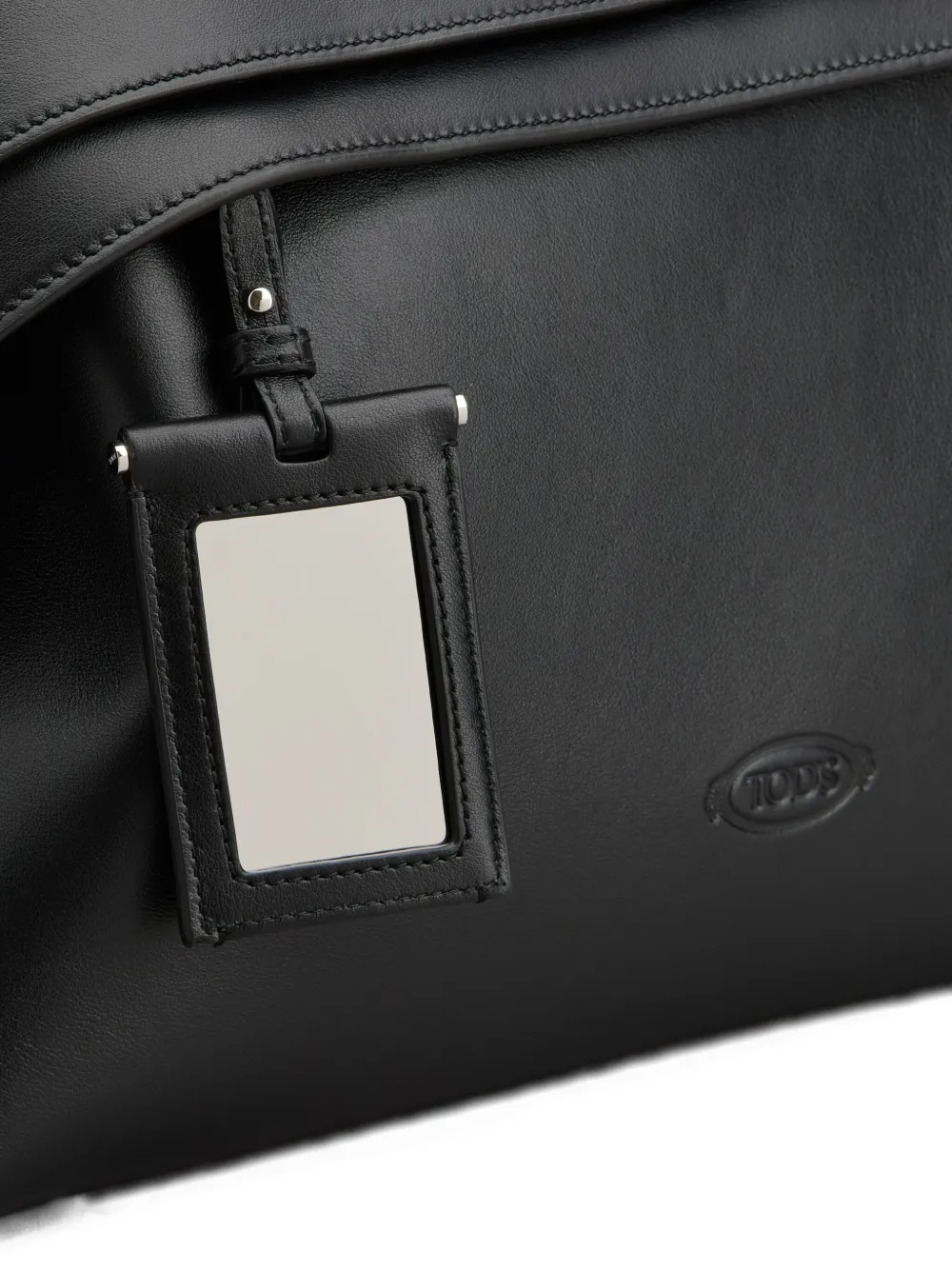Tod's Leren schoudertas met omslag Zwart
