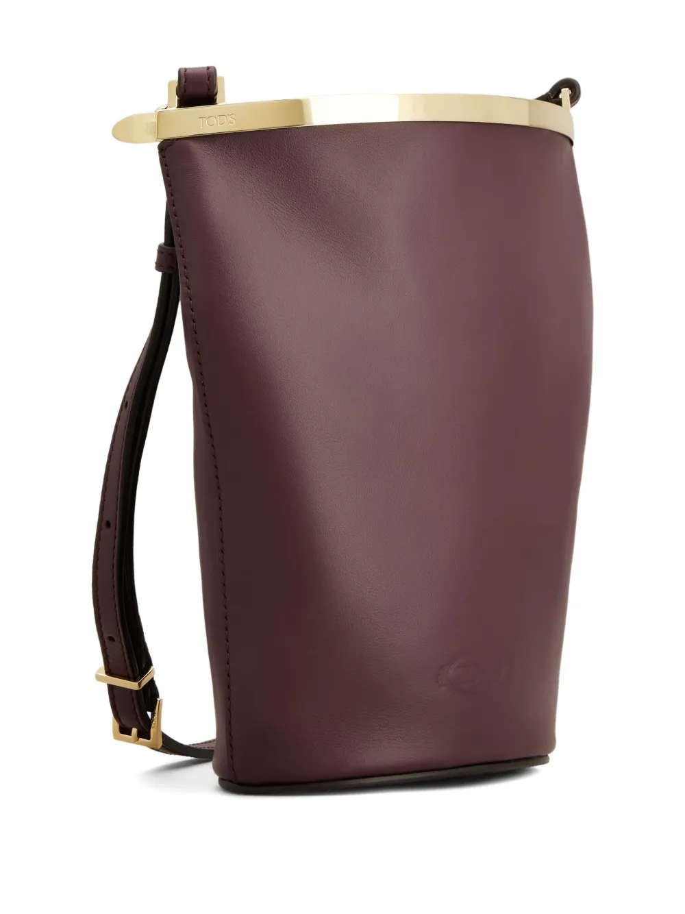 Tod's Magenta Bag Bucket Bag In Leather Small In Burgundy