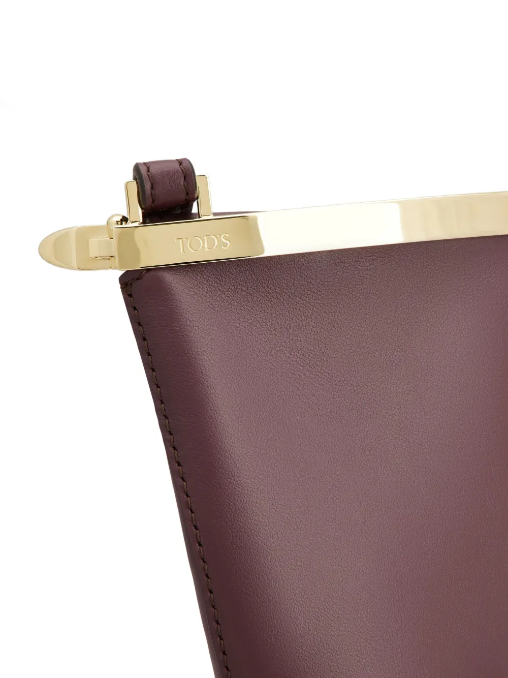 Tod's Magenta Bag Bucket Bag In Leather Small In Burgundy