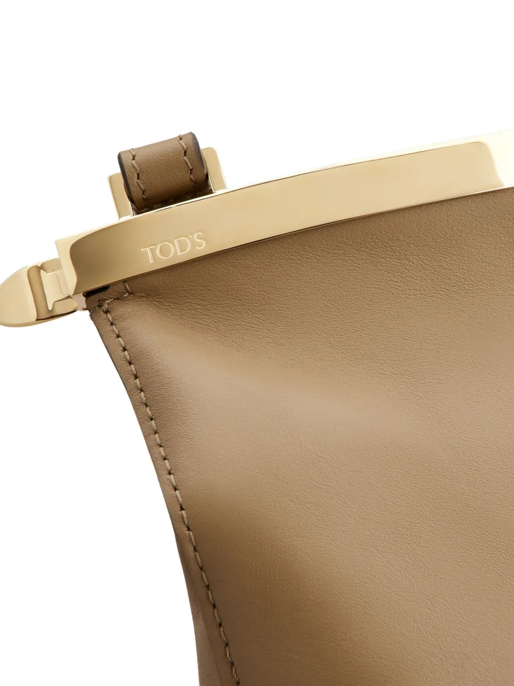 Tod's Metallic-top Bucket Bag In Neutral