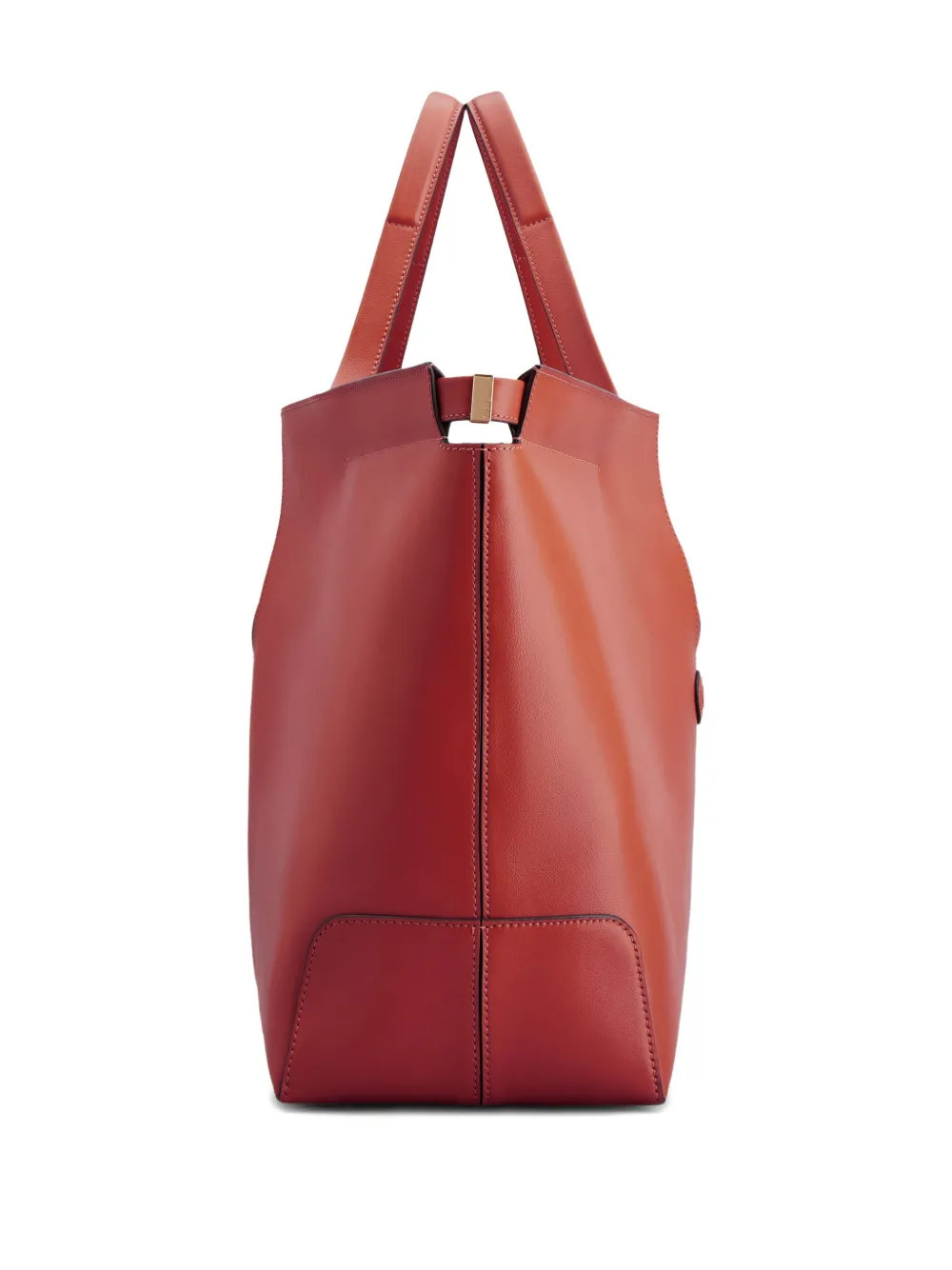 Tod's Large Di Bag Folio Leather Tote Bag In Red