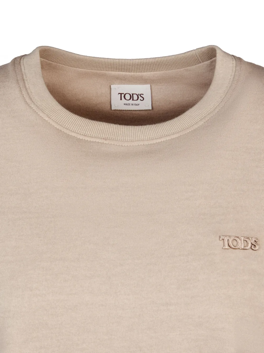 Tod's Logo-embroidered T-shirt In Neutral