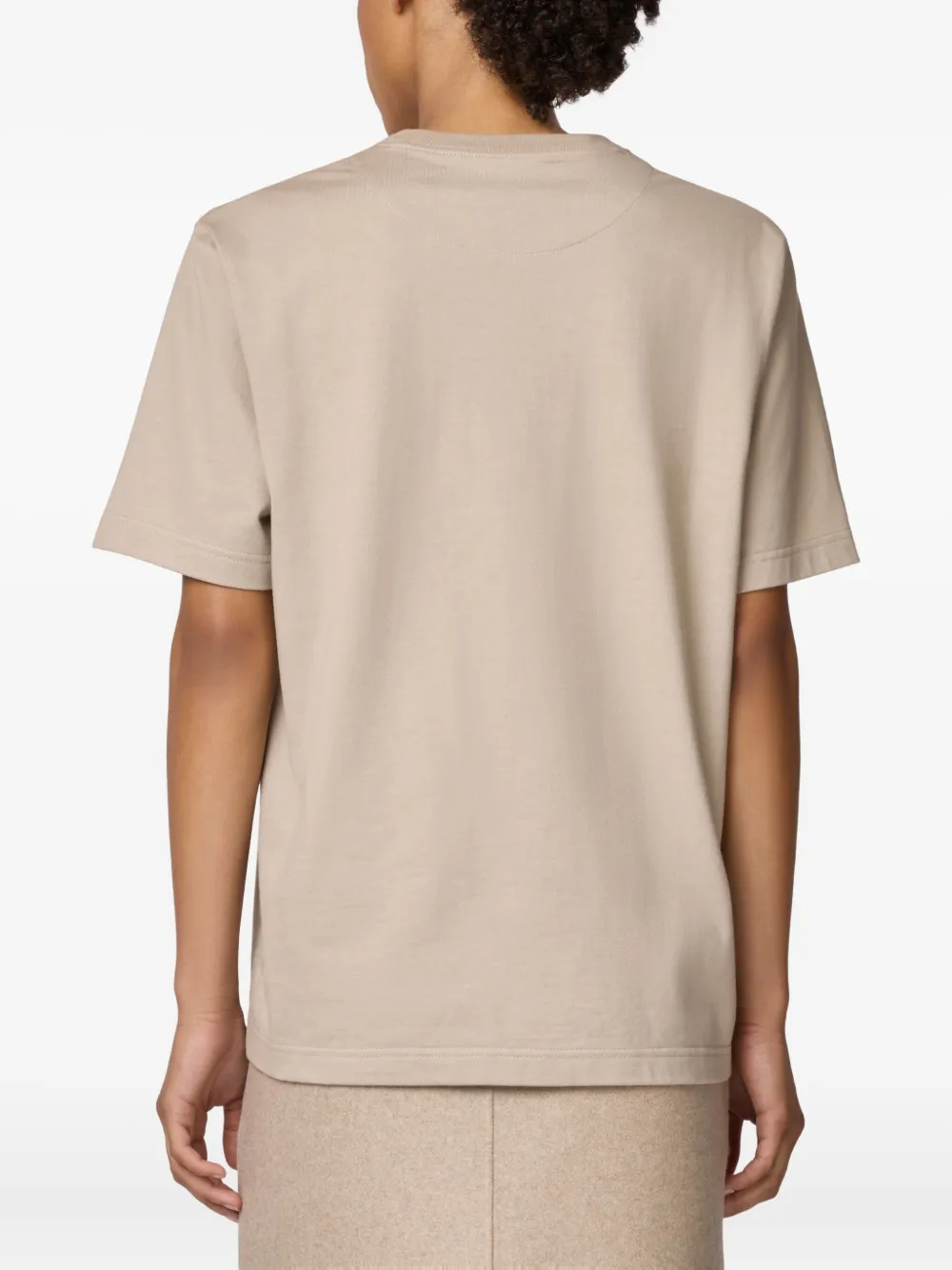 Tod's Logo-embroidered T-shirt In Neutral