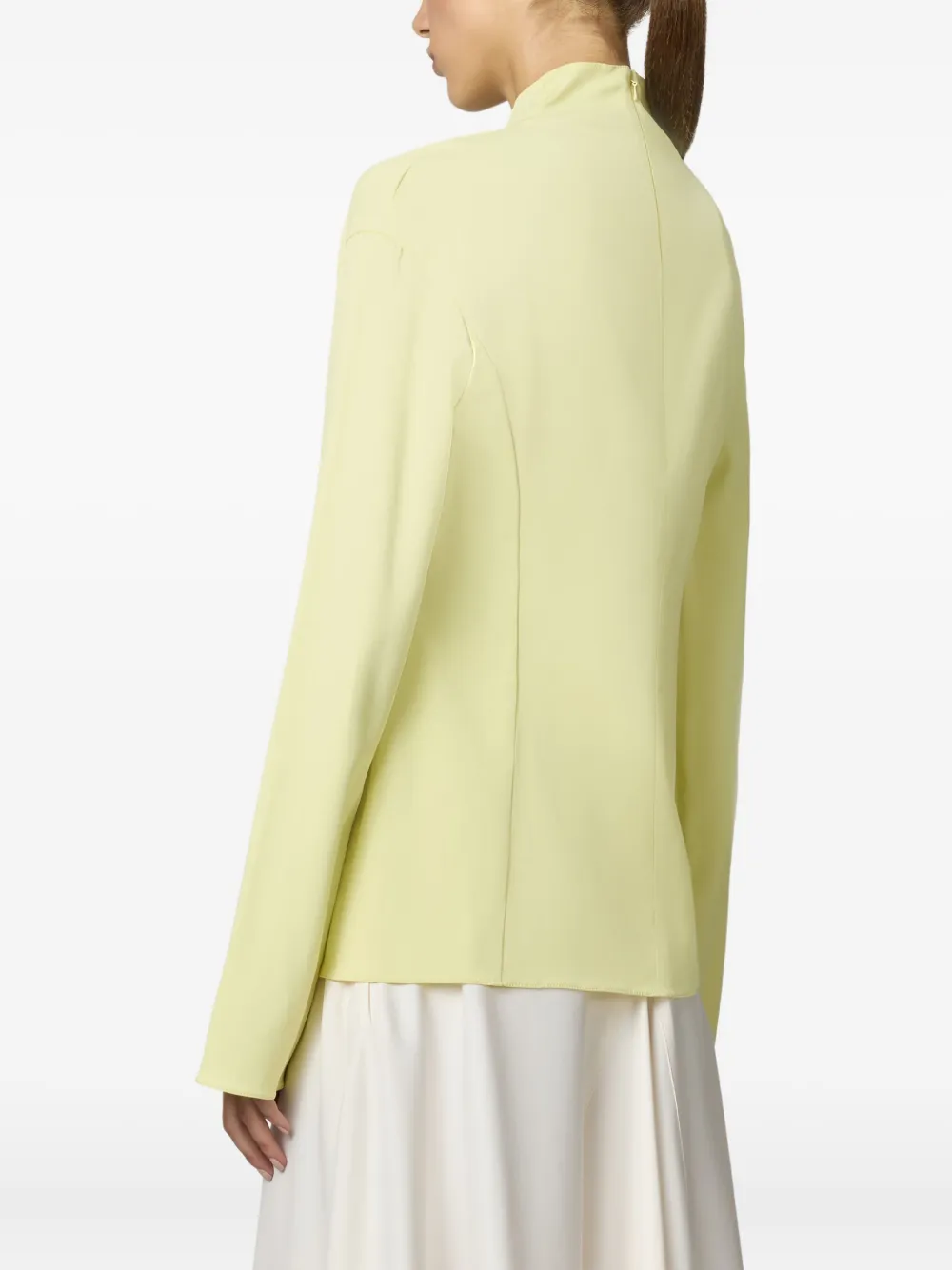 Tod's High-neck Long-sleeve Top In Yellow