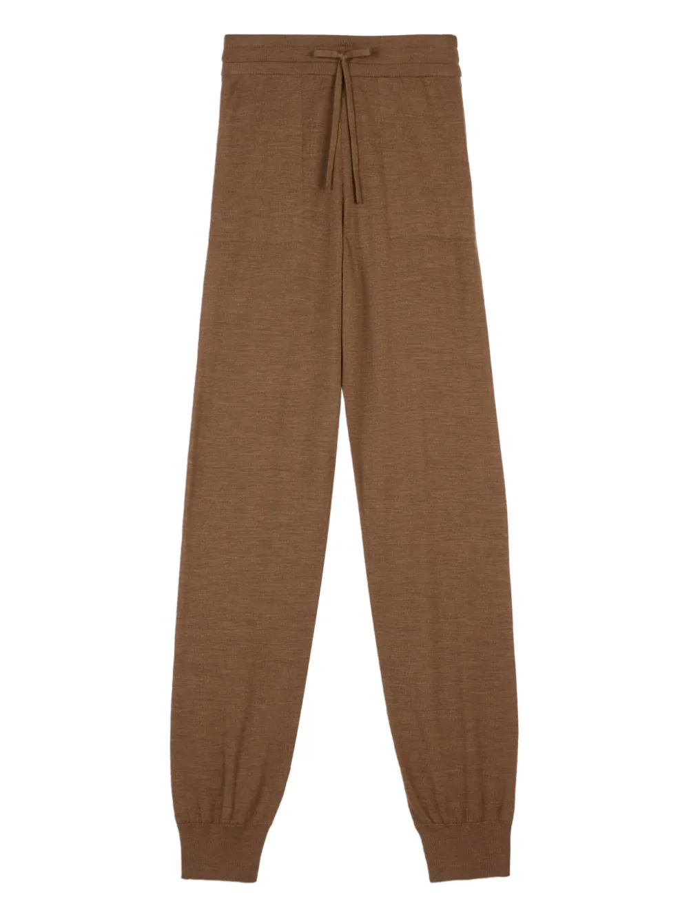 Tod's Drawstring Knitted Track Pants In Brown