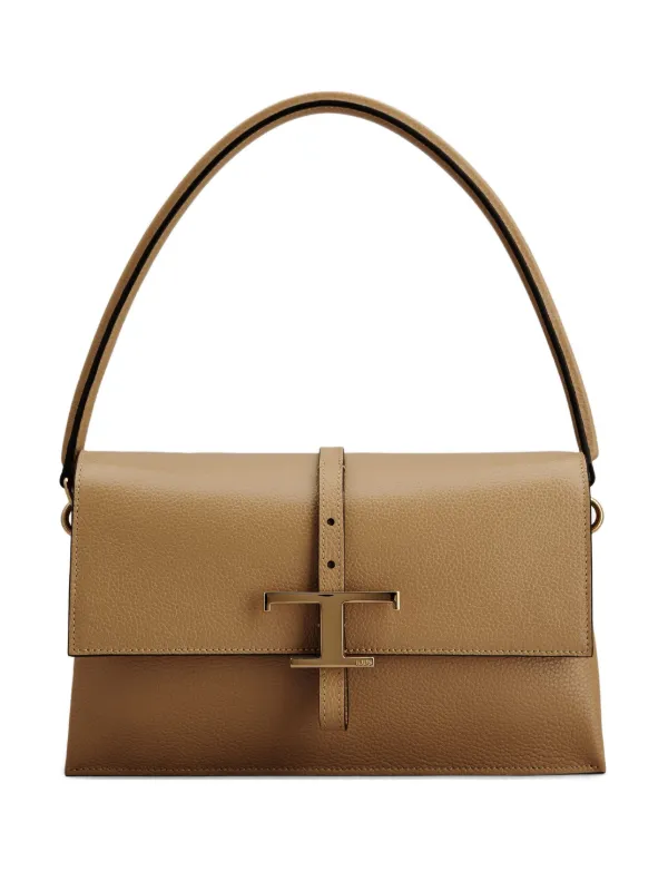 Tod's Mini T-buckle Flap Bag in Brown