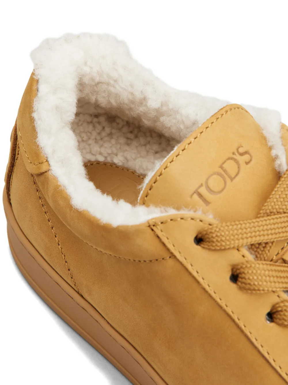 Tod's lace-up shearling sneakers Brown
