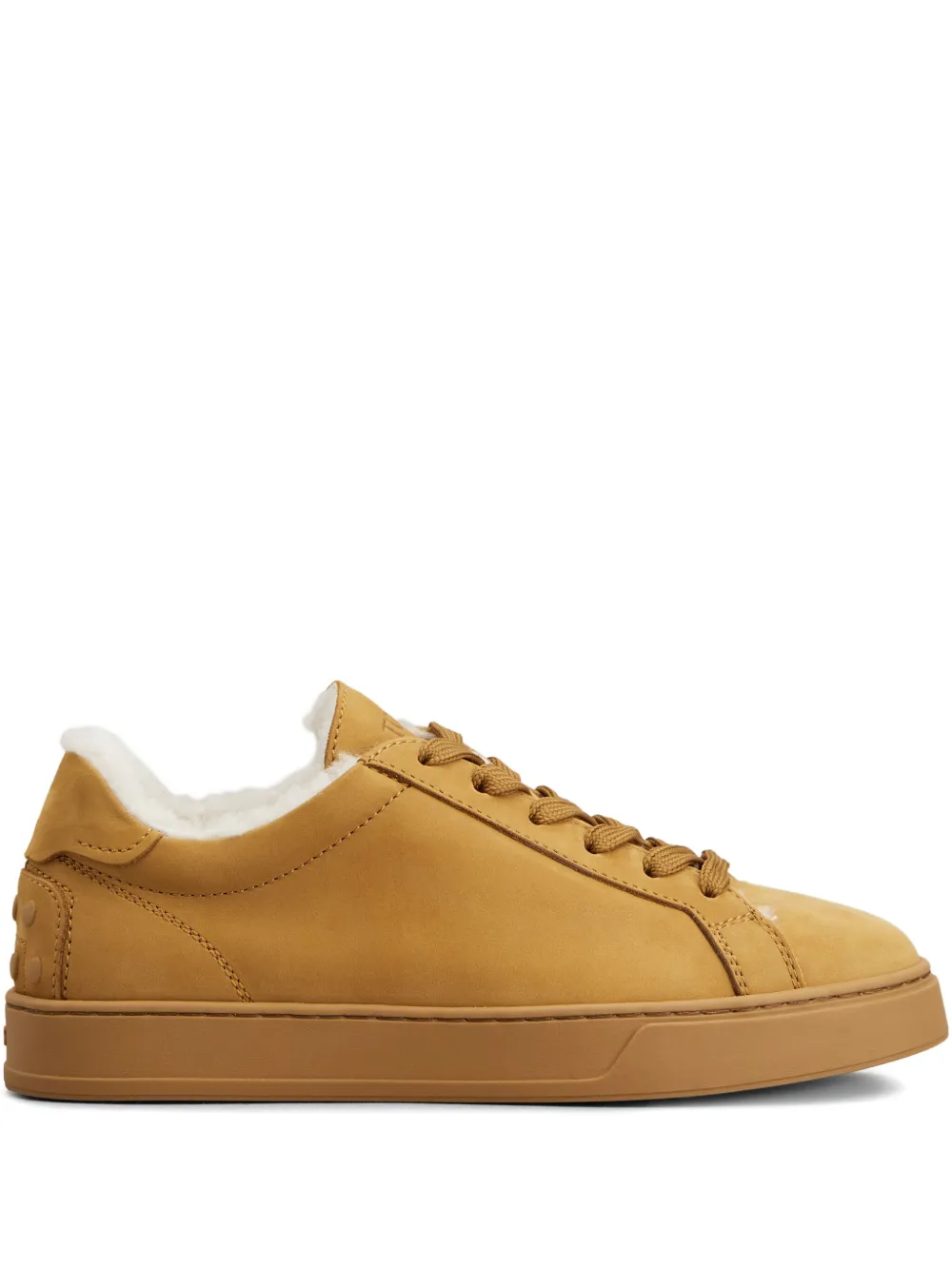 Tod's lace-up shearling sneakers Brown