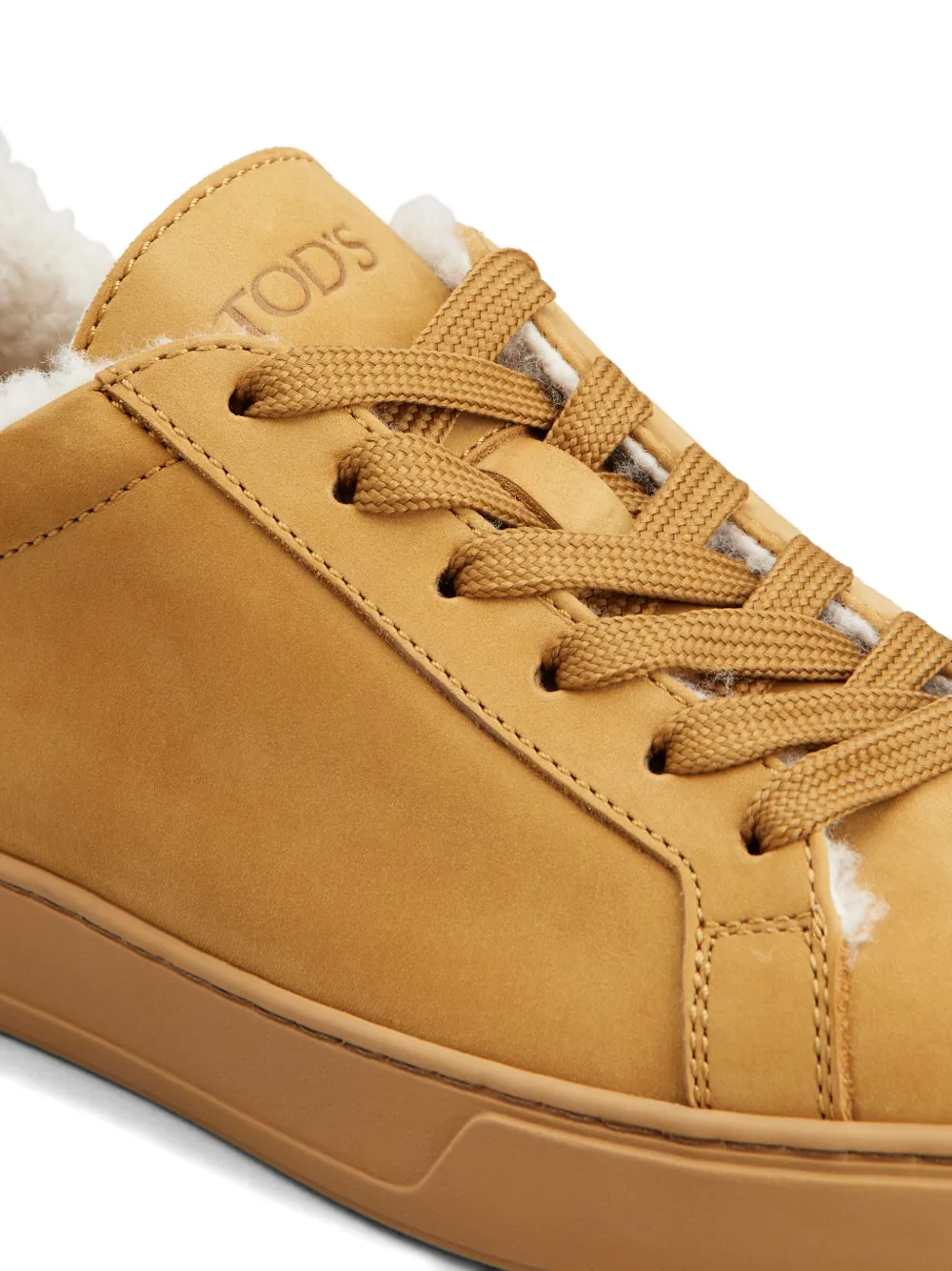 Tod's lace-up shearling sneakers Brown