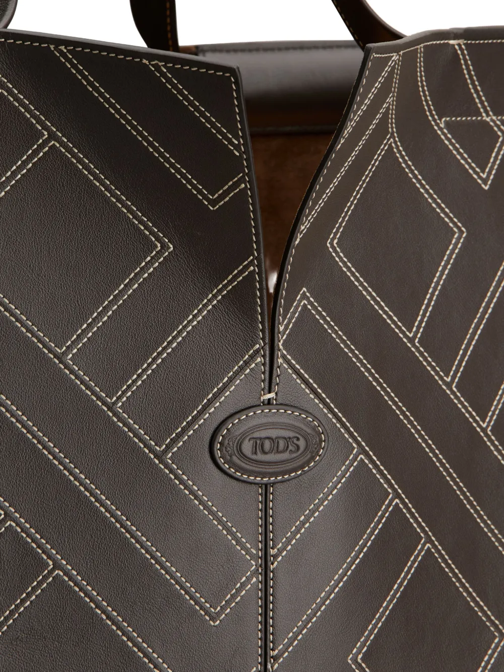 Tod's Di intarsia maxi-shopper Bruin