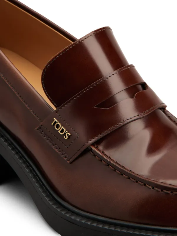 Tod's レザーローファー | ブラウン | FARFETCH JP