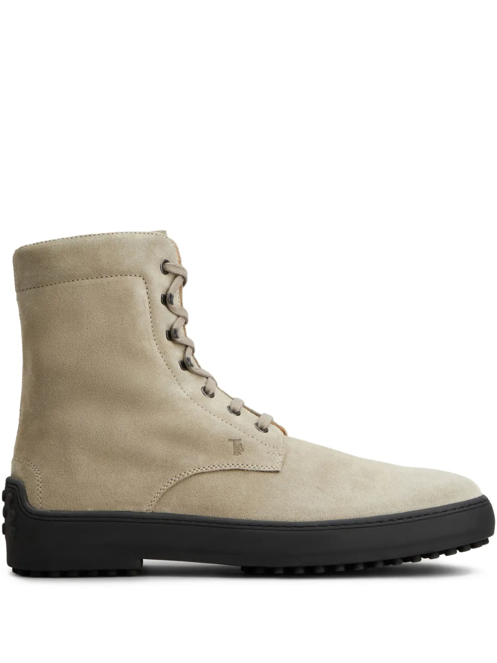 Tod's suede combat boots Neutrals