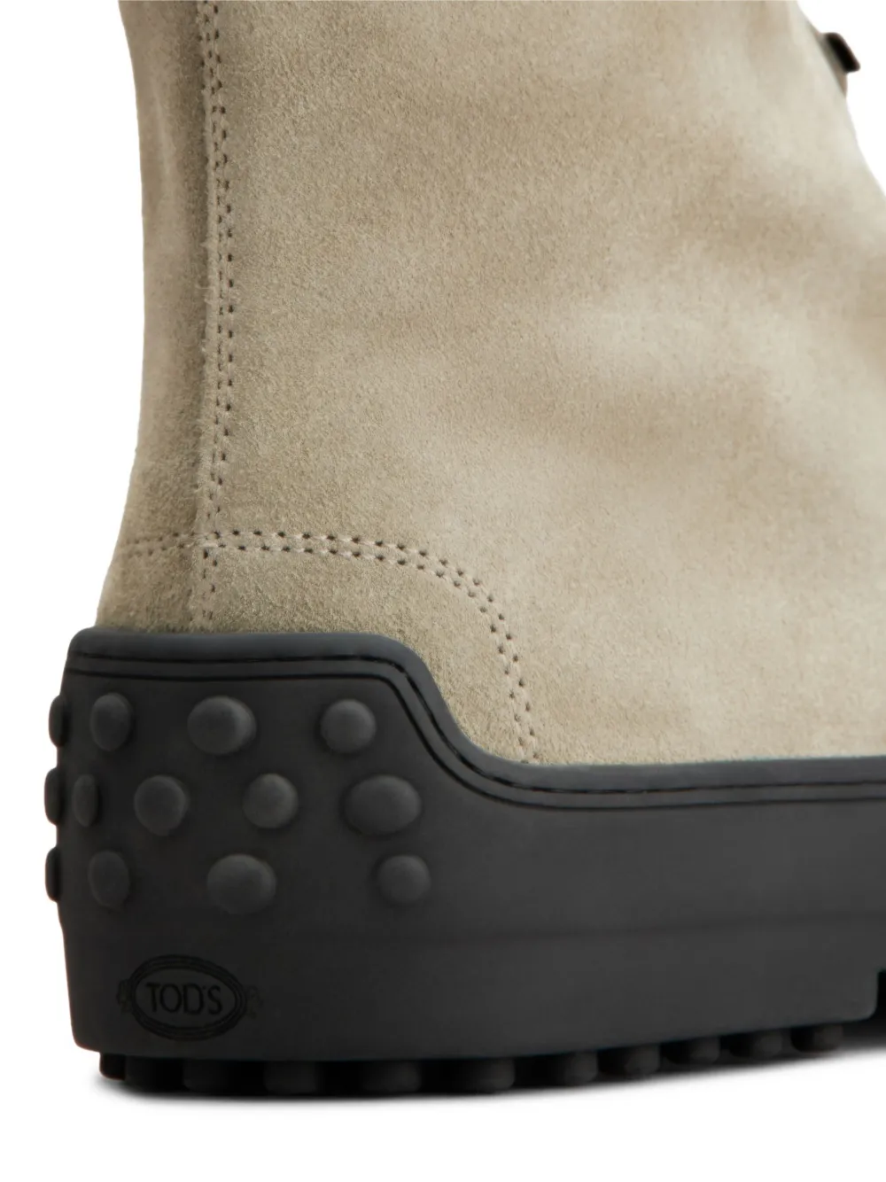 Tod's suede combat boots Neutrals
