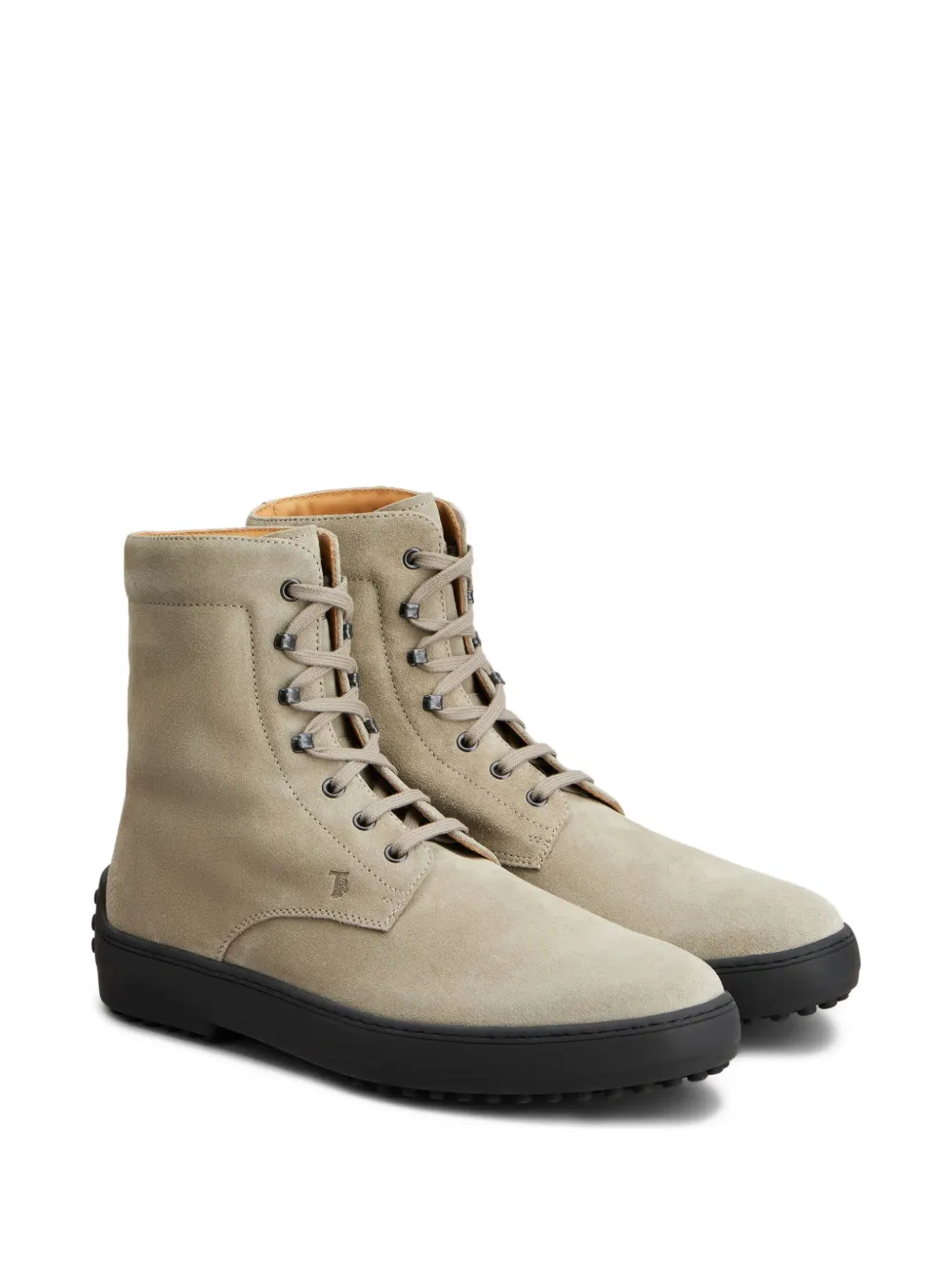 Tod's suede combat boots Neutrals