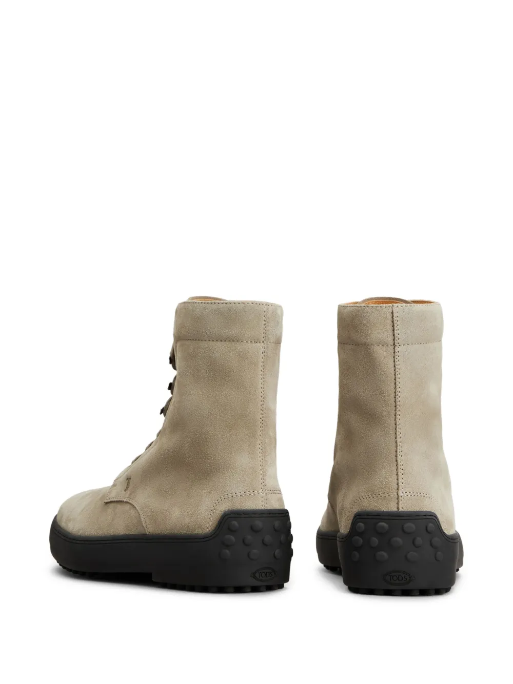 Tod's suede combat boots Neutrals