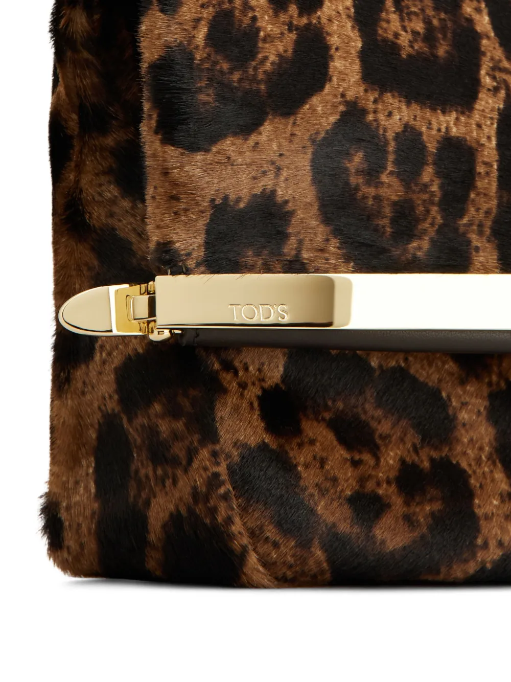 animal-print cutch bag