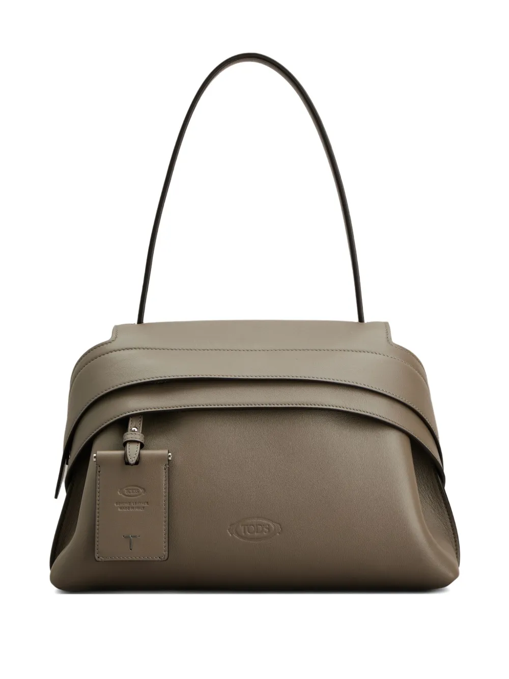 Tod's folded leather shoulder bag - Brown
