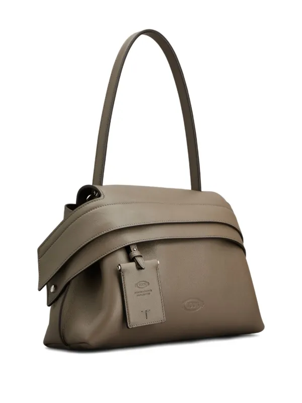 Tod's 包 Tod s 翻盖皮质单肩包 褐色 FARFETCH CN