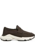 Tod's moccasin shearling trainers - Brown