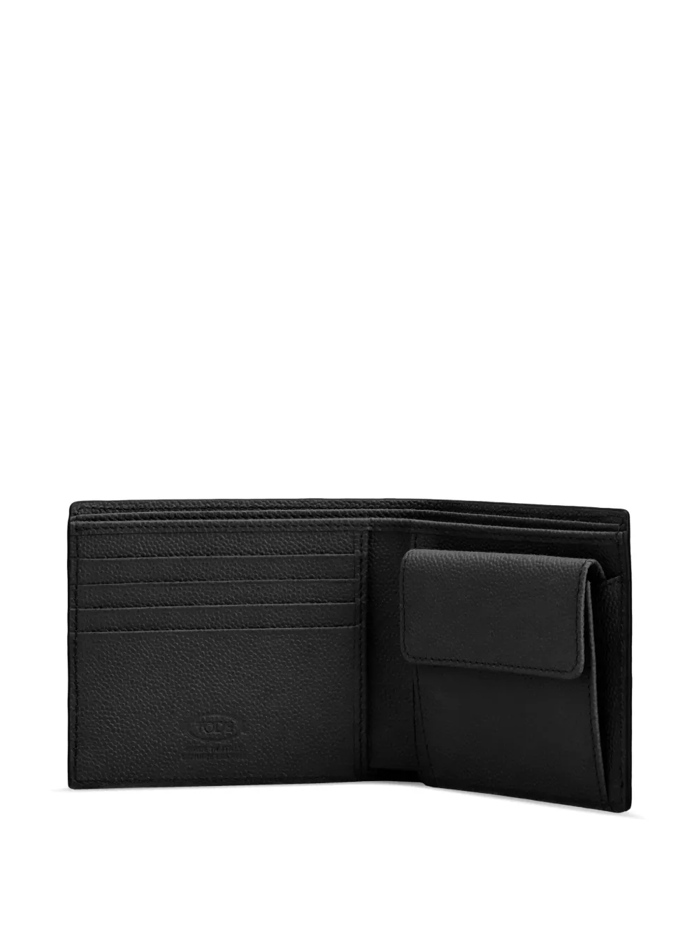 Tod's Leren portemonnee met logoplakkaat Zwart