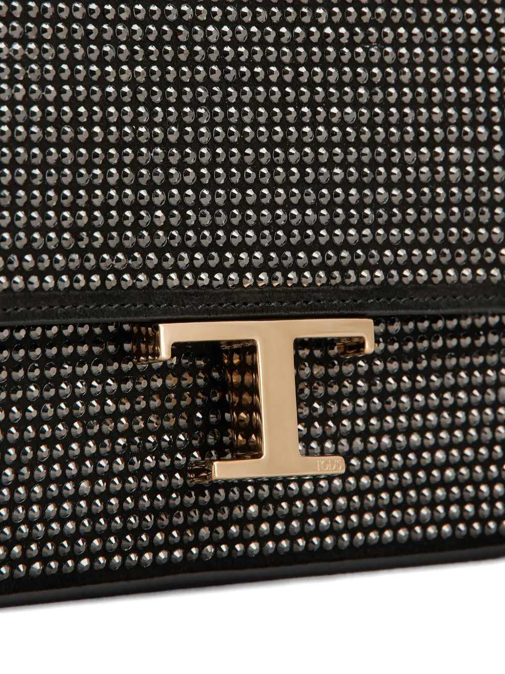 Tod's Borsa Flap T Timeless In Pelle Scamosciata Micro In Black