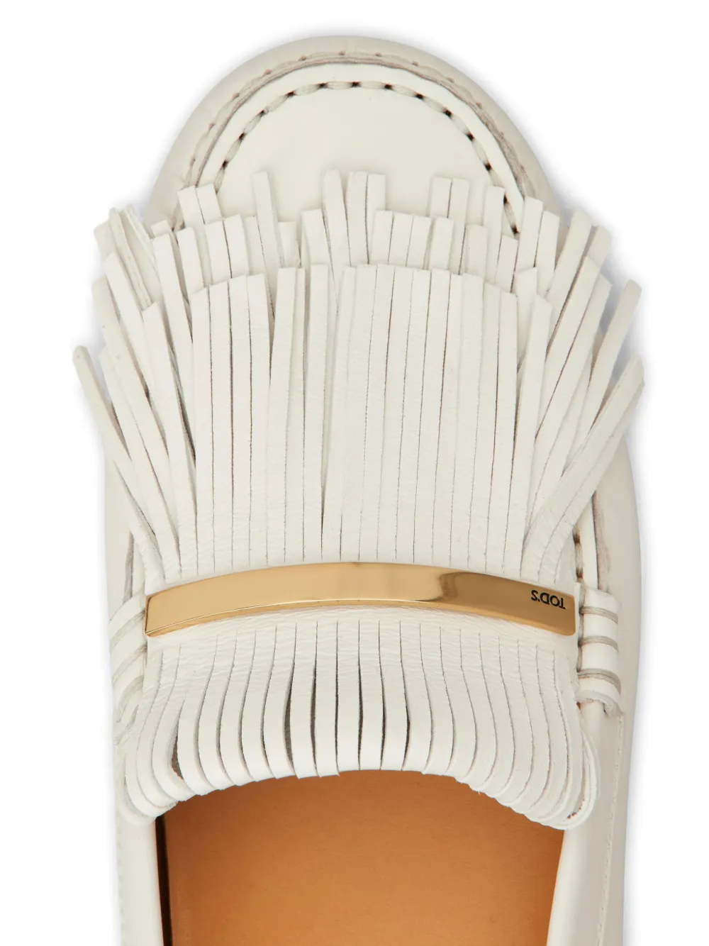 Tod's fringed leather loafers White